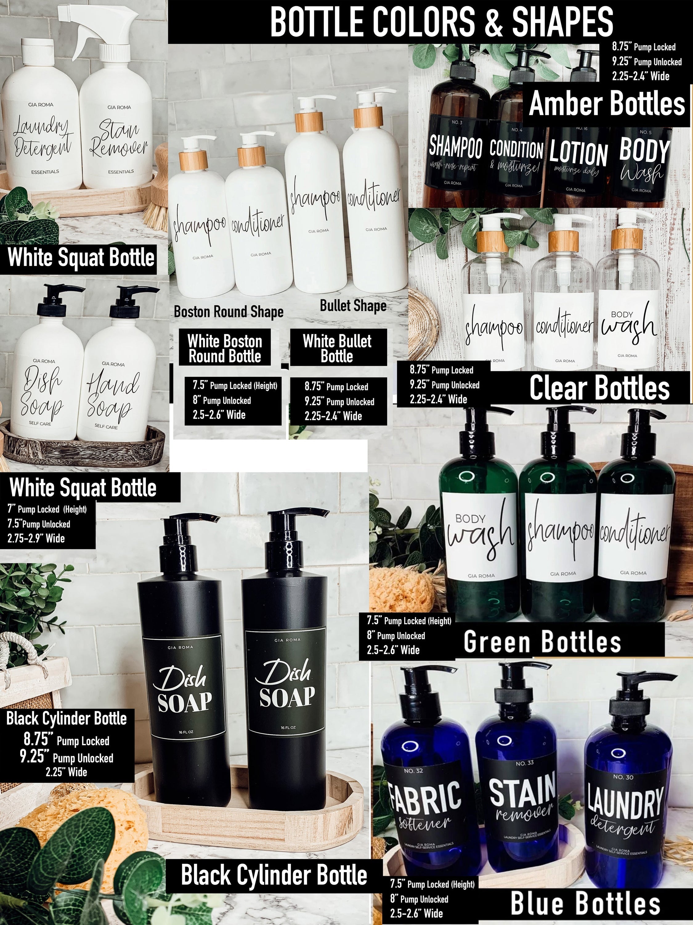 16oz Plastic Black Bottles - Cart2u.ro