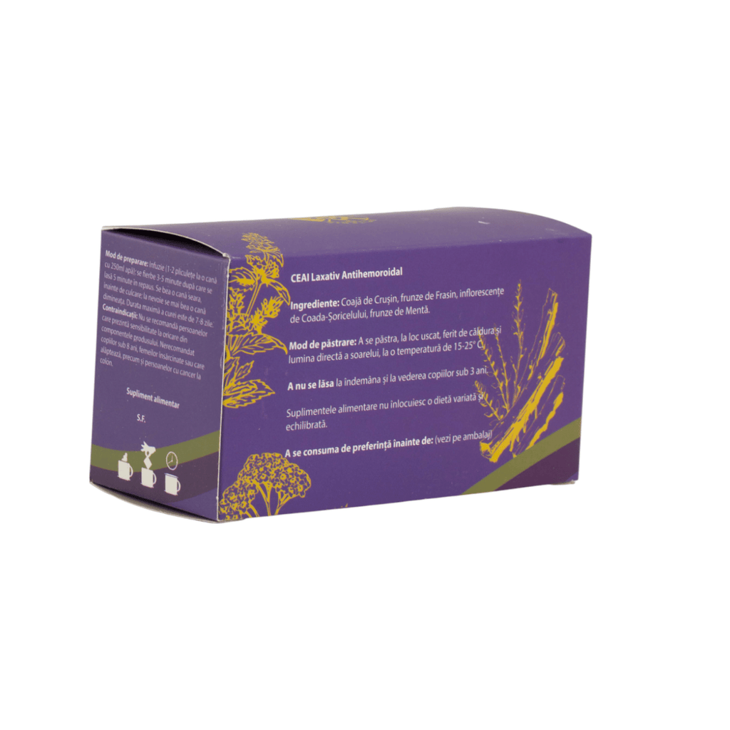 Ceai Natural Laxativ și Antihemoroidal – Tranzit Intestinal Sănătos Spiteria Vraciului