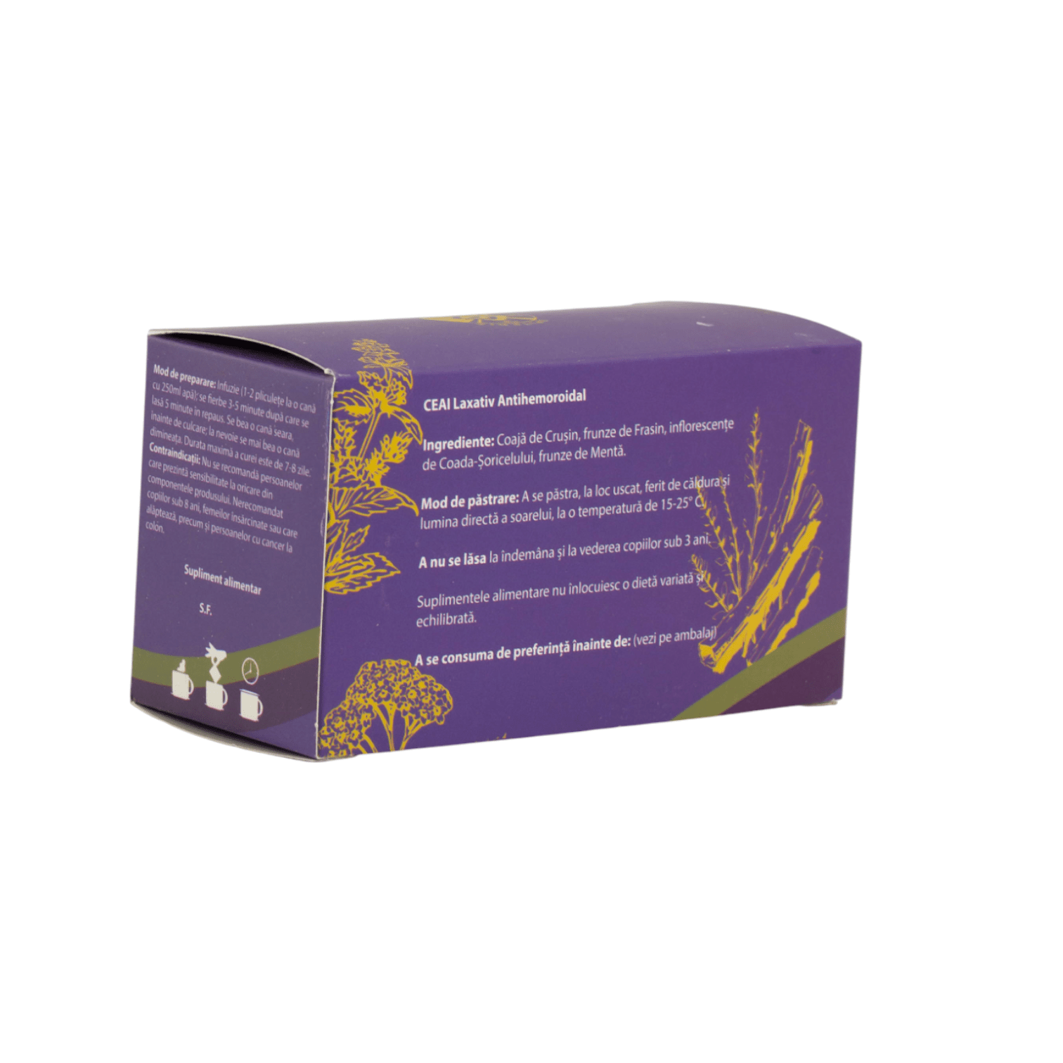 Ceai Natural Laxativ și Antihemoroidal – Tranzit Intestinal Sănătos Spiteria Vraciului