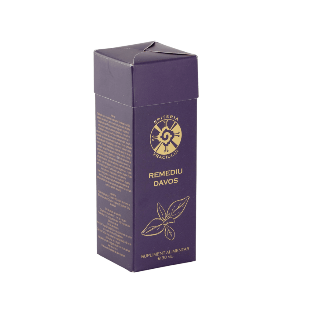 Remediu Natural Tuse și Dureri de Gât – DAVOS Antiinflamator | 30ml Spiteria Vraciului