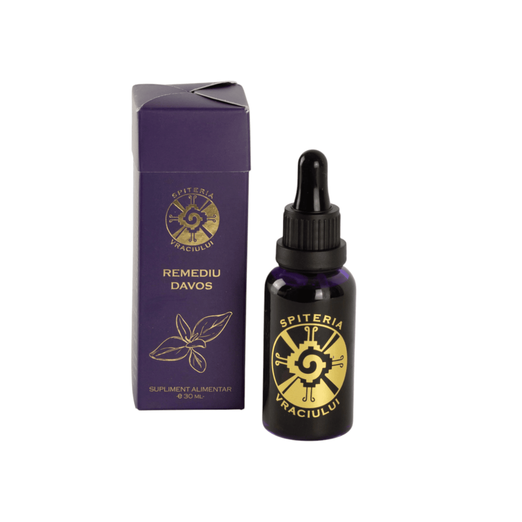 Remediu Natural Tuse și Dureri de Gât – DAVOS Antiinflamator | 30ml Spiteria Vraciului