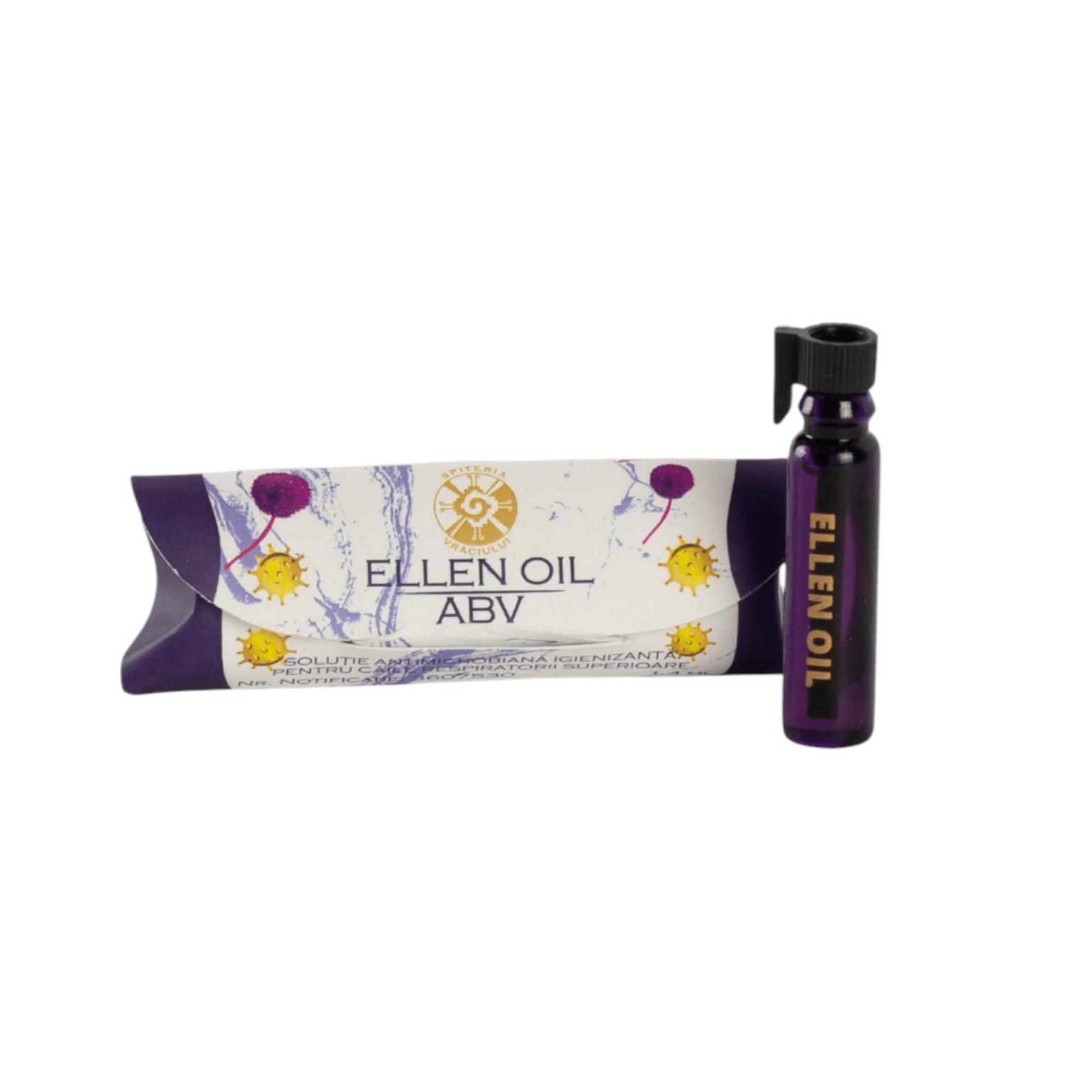 Ellen Oil ABV – Antiviral Natural cu 13 Terpene | Protecție Căi Respiratorii Spiteria Vraciului