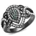 TK2679 - Inel din oțel inoxidabil negru lucios (Gunmetal) cu finisaj superior