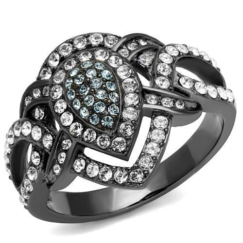 TK2679 - Inel din oțel inoxidabil negru lucios (Gunmetal) cu finisaj superior