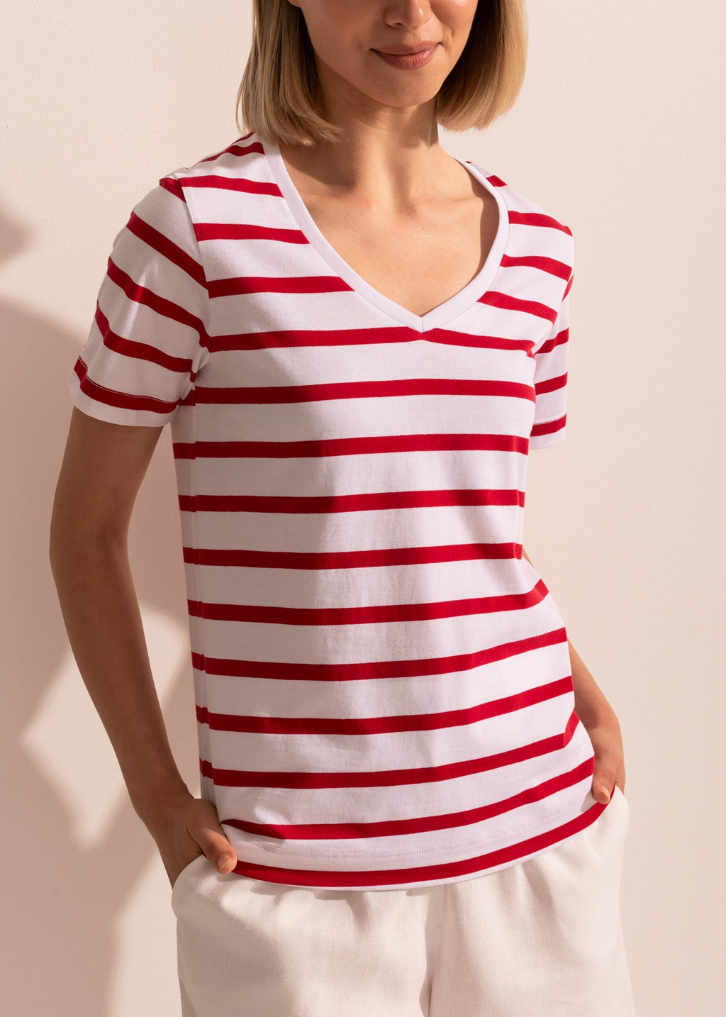 Tricou Damă Simple Stripe Sofiaman.ro