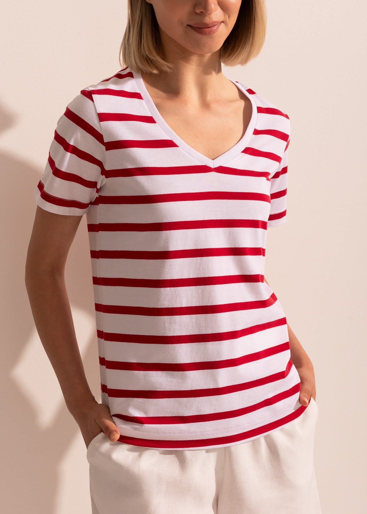 Tricou Damă Simple Stripe Sofiaman.ro