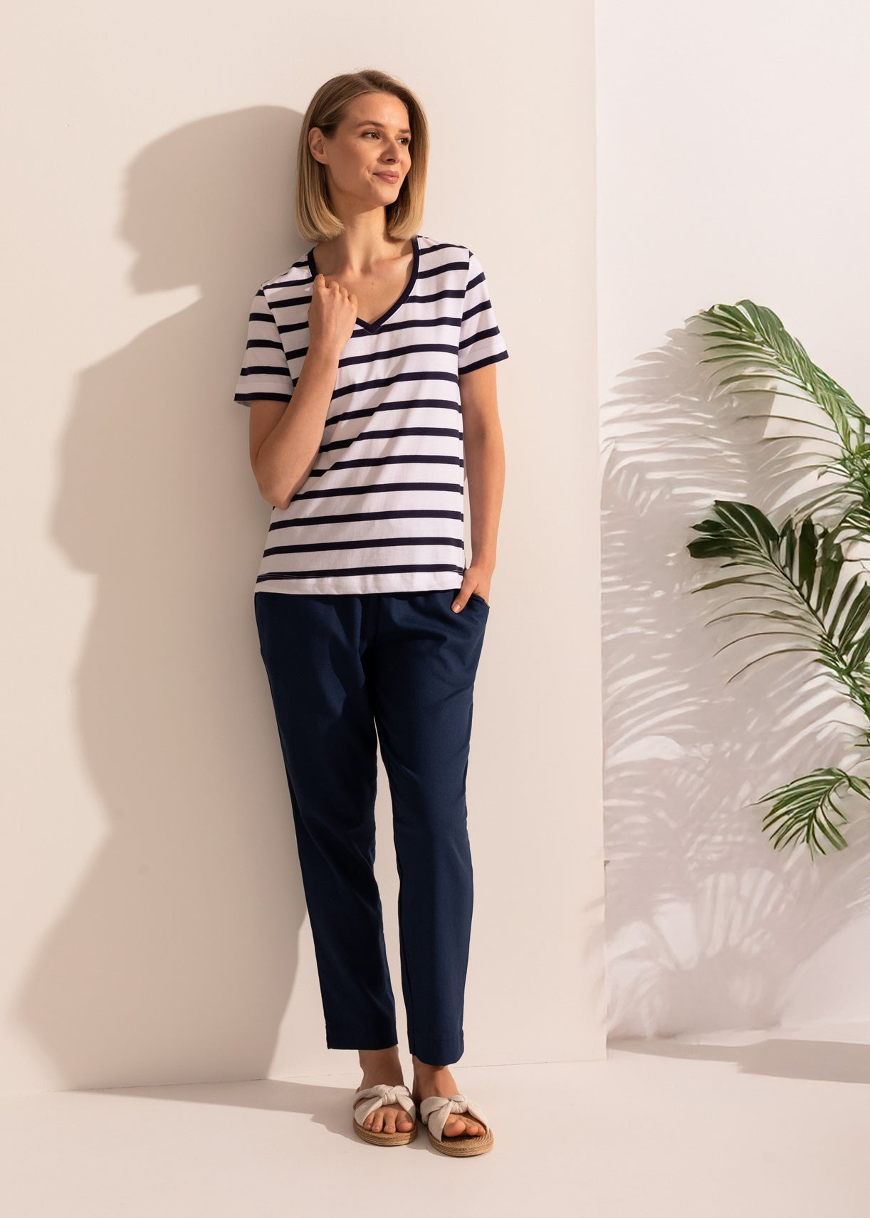 Tricou Damă Simple Stripe Sofiaman.ro