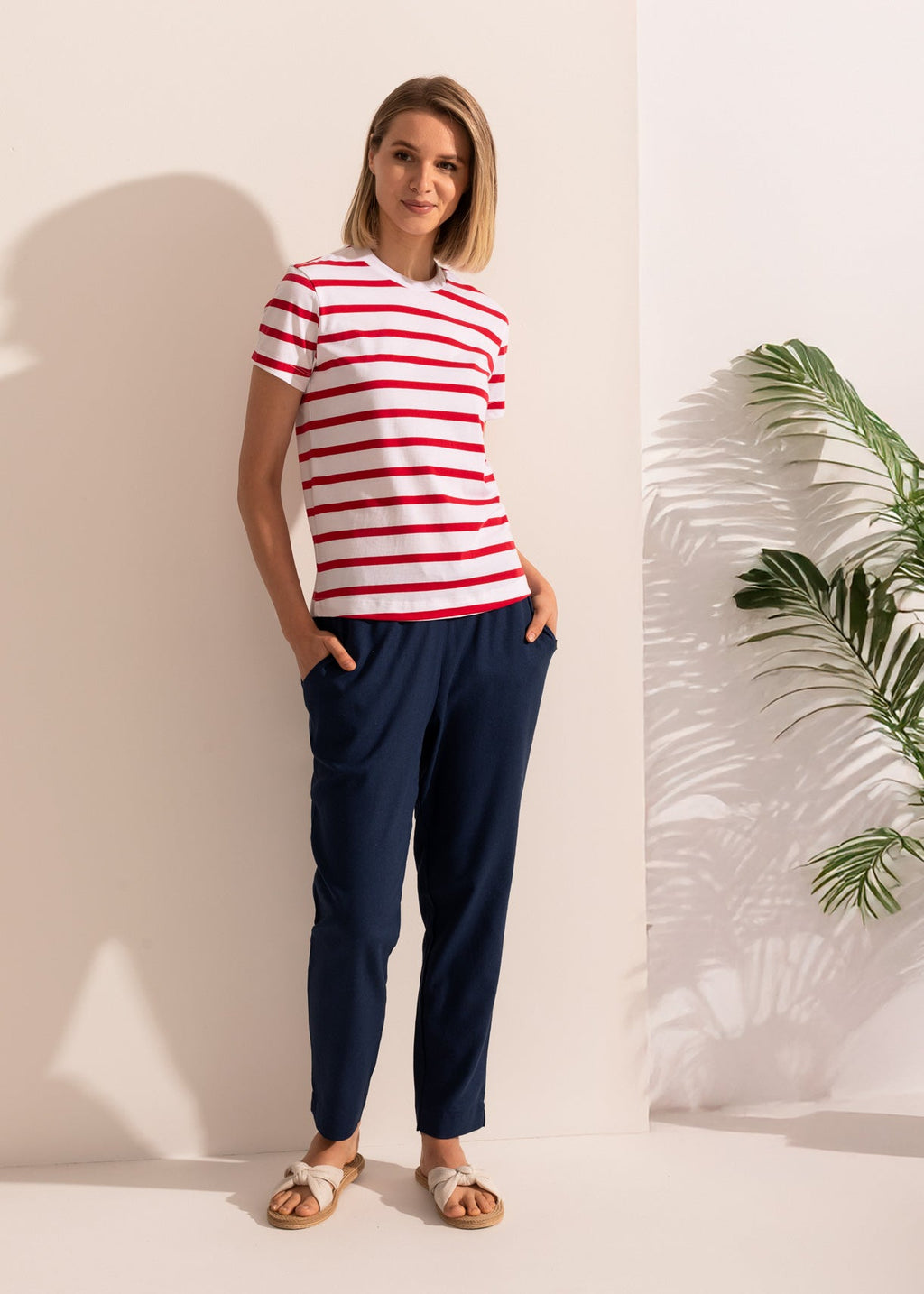 Tricou Damă Simple Stripe Sofiaman.ro