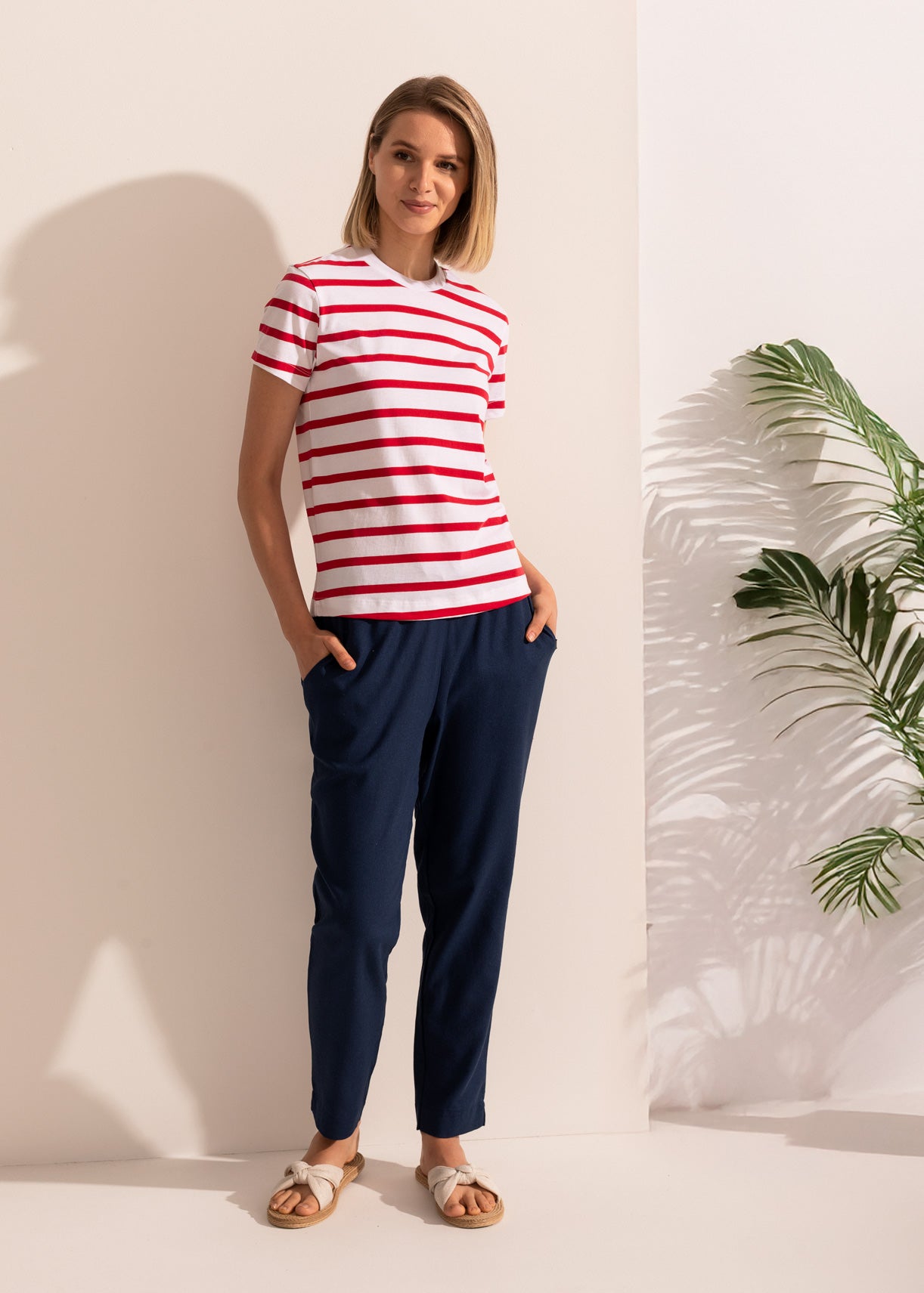 Tricou Damă Simple Stripe Sofiaman.ro