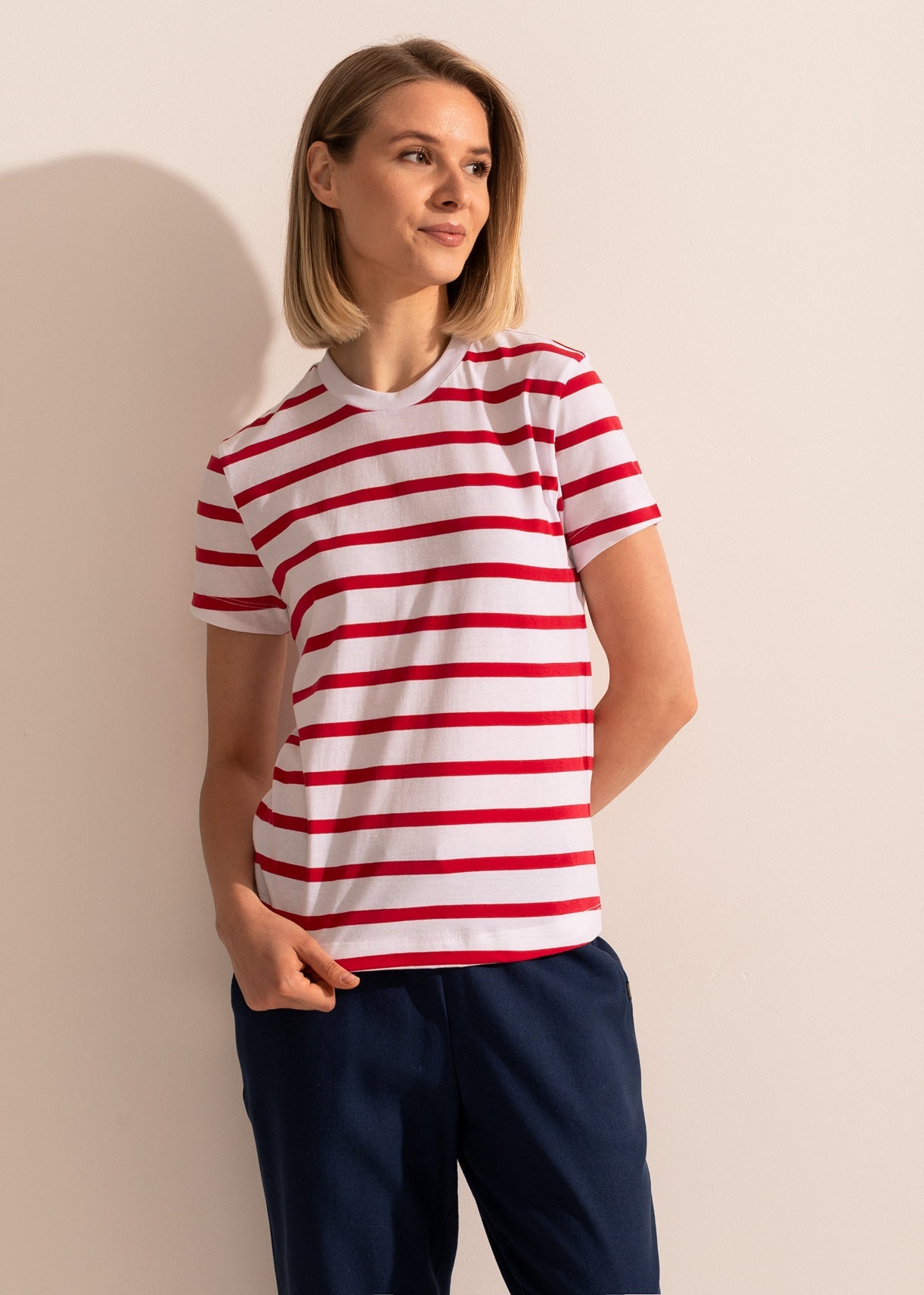 Tricou Damă Simple Stripe Sofiaman.ro