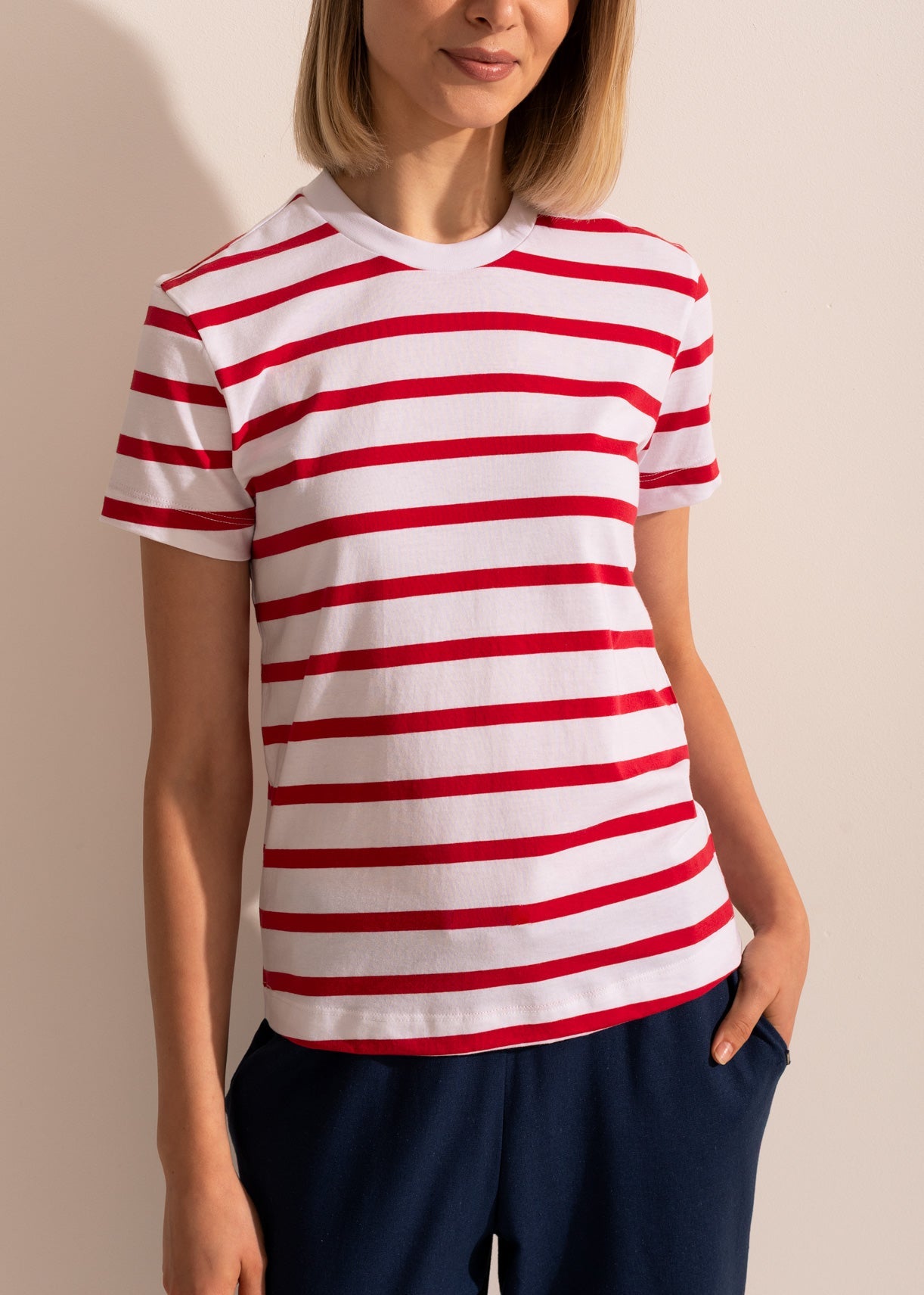 Tricou Damă Simple Stripe Sofiaman.ro