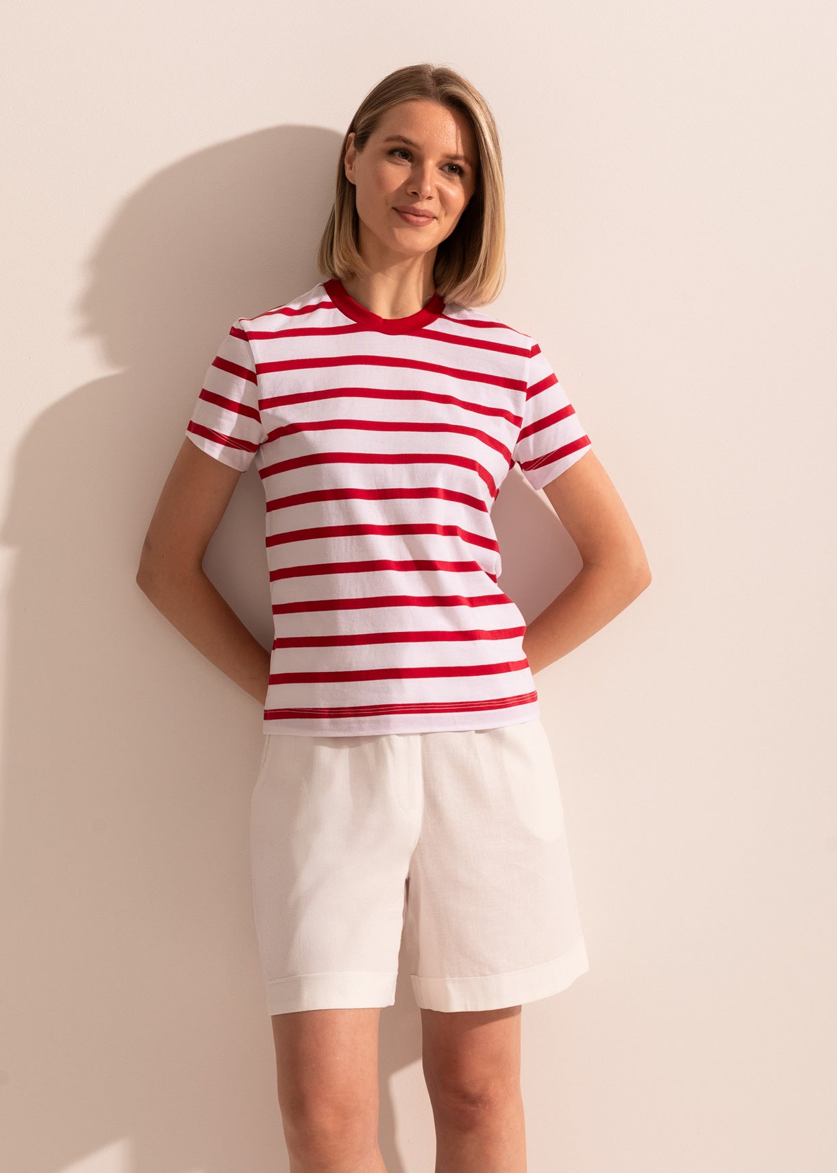Tricou Damă Simple Stripe Sofiaman.ro