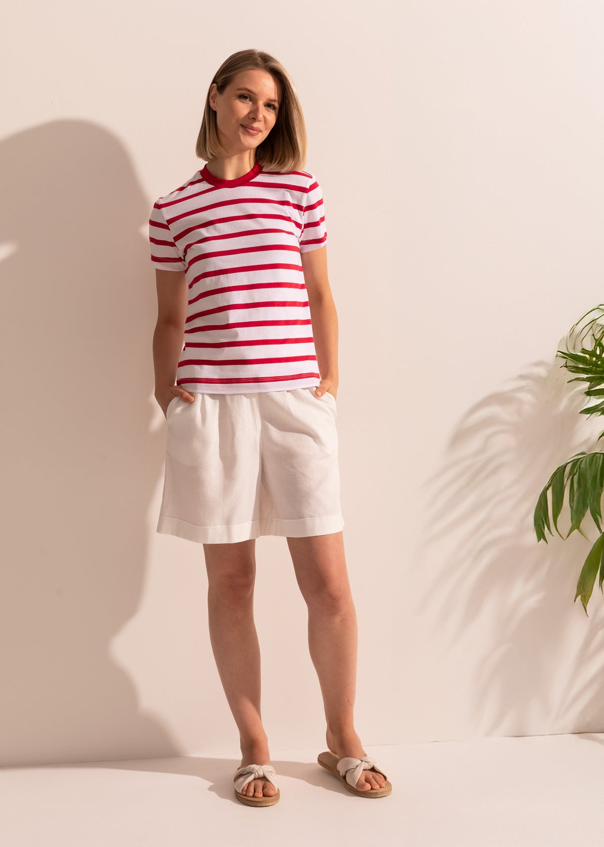 Tricou Damă Simple Stripe Sofiaman.ro