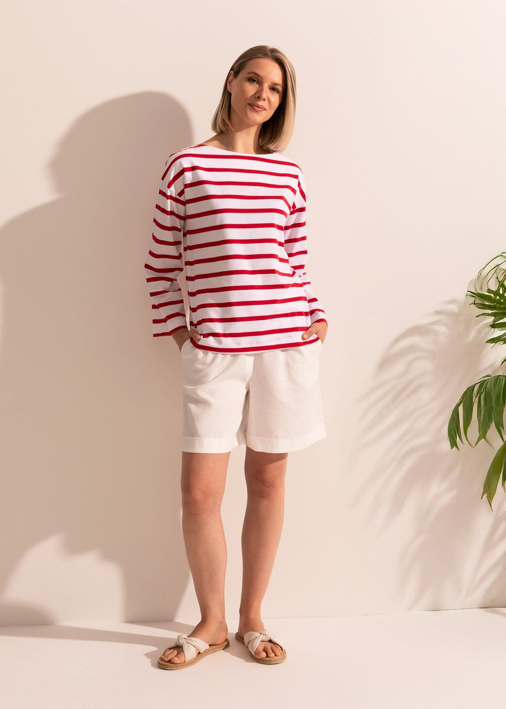 Tricou Damă Simple Stripe Sofiaman.ro