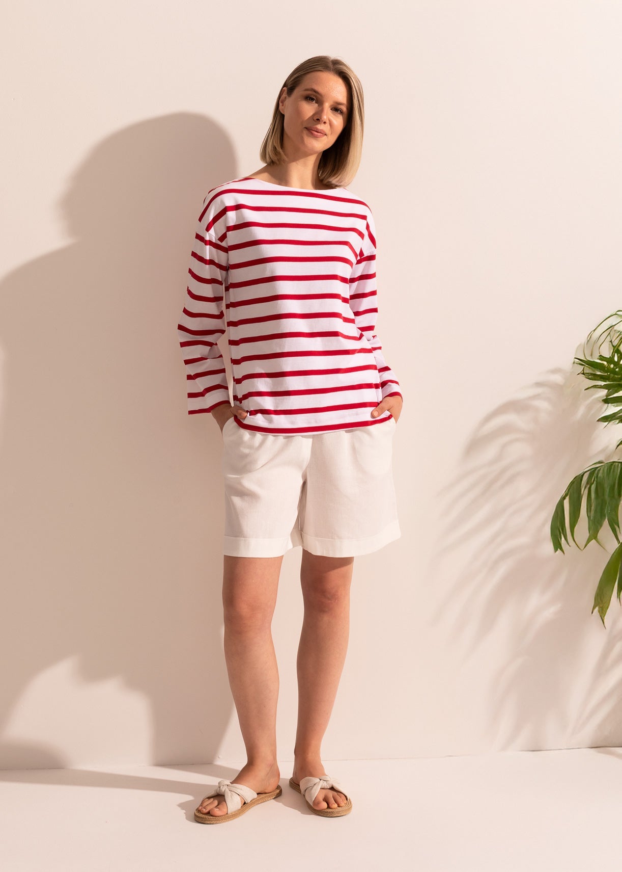Tricou Damă Simple Stripe Sofiaman.ro