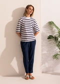 Tricou Damă Simple Stripe Sofiaman.ro