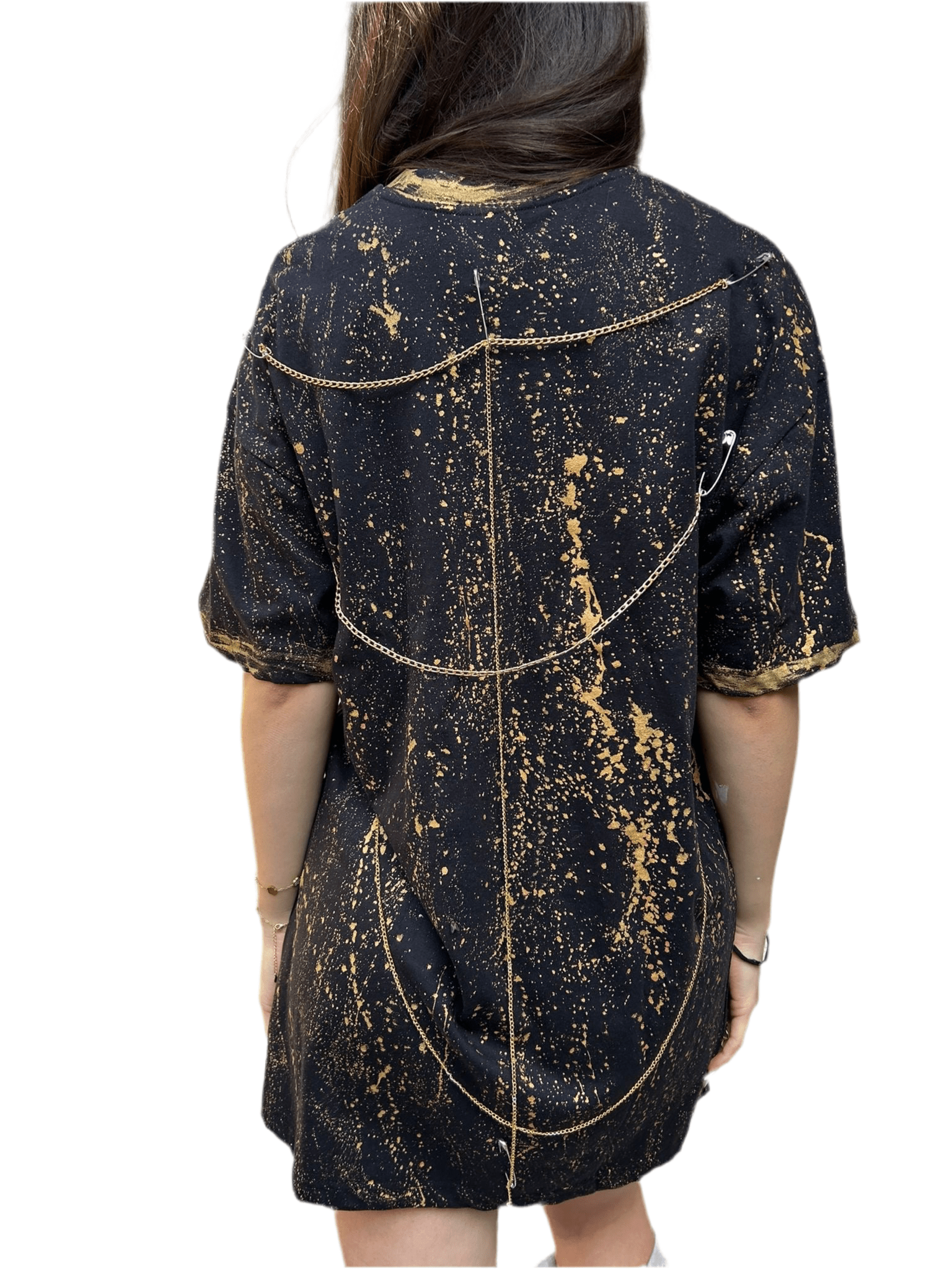 Tricou Gold Touch Oversize - Handpainted Premium Allabout_painting