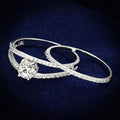 TS172 - Inel din argint 925 placat cu rodiu cu zirconiu cubic de grad AAA, culoare transparentă