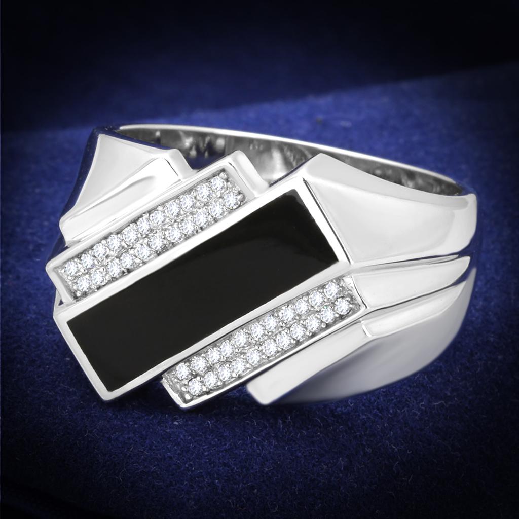 TS218 - Inel din argint 925 placat cu rodiu cu zirconiu cubic de grad AAA, incolor