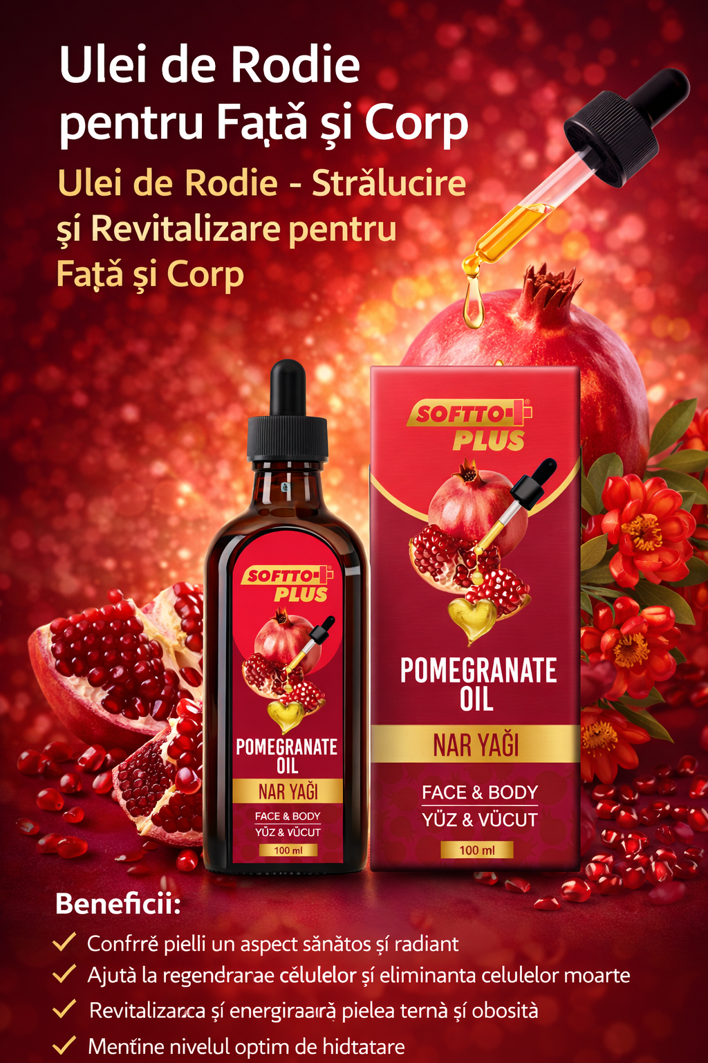 Ulei de Rodie pentru Față și Corp CRABLAND