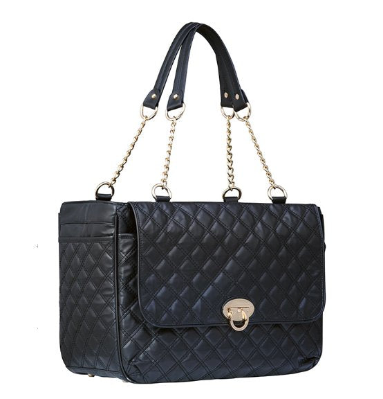 Black Quilted Pet Carrier