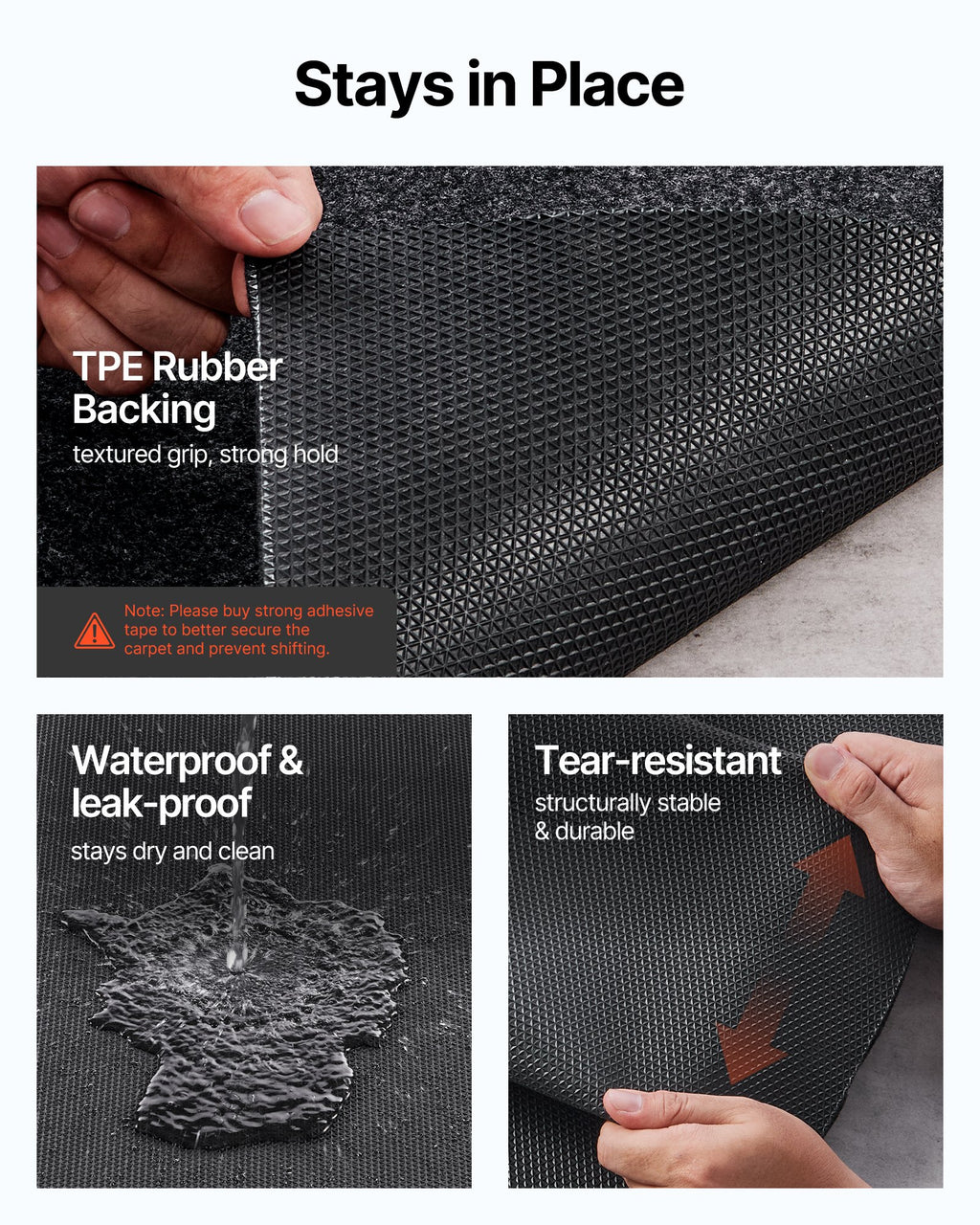 Waterproof Garage Floor Mat for Under Car, 914.4x1524 MM Compact Size