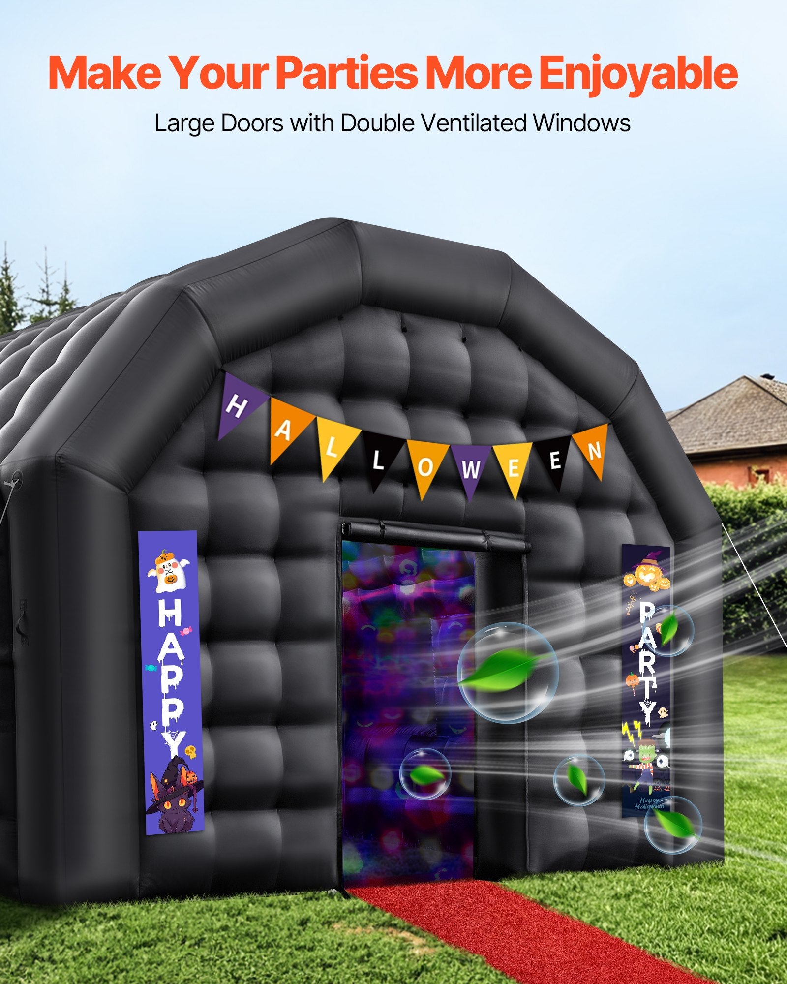 Inflatable Nightclub, 5.4 x 5 x 4.2 m Inflatable Party Tent with 680W