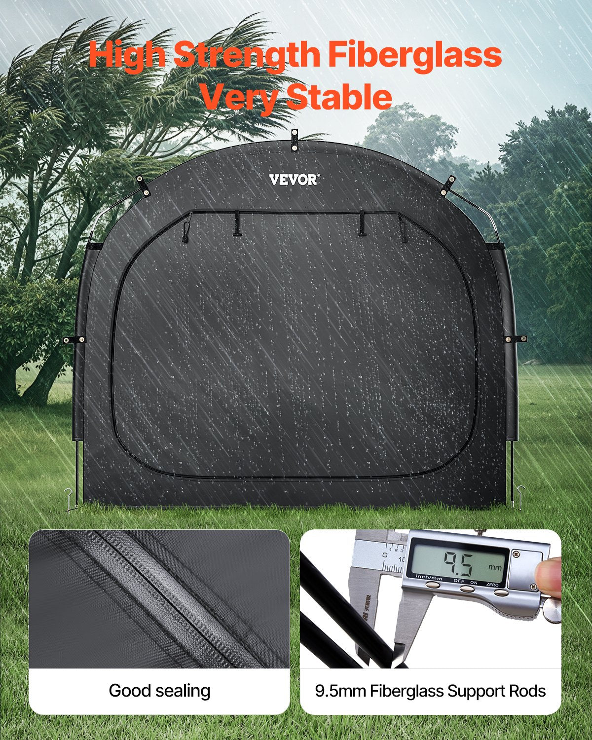 Bike Storage Tent, 4 to 5 Bikes, Outdoor Spacious Bike Storage Tent
