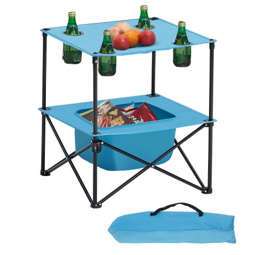 Folding Camping Table, Portable Outdoor Lightweight Picnic Table, 600D
