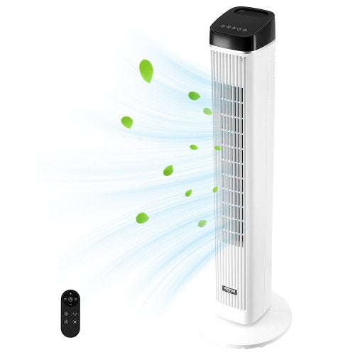 Tower Fan, 22 ft/s Velocity Quiet Floor Fan, 70° Oscillating Fans for - Cart2u.ro