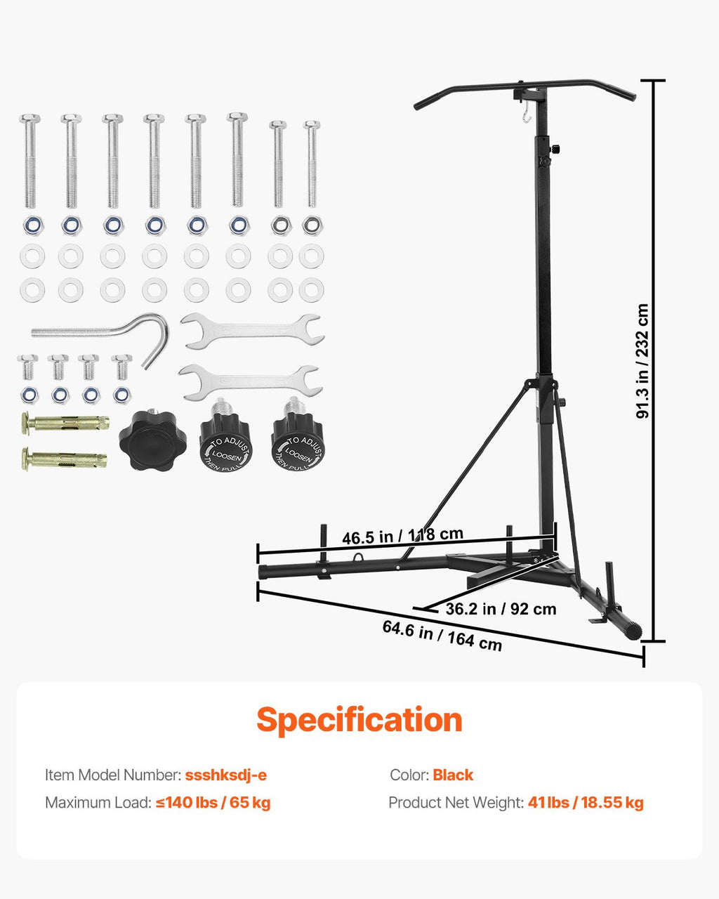 2 in 1 Punching Bag Stand, Steel Heavy Duty Workout Equipment,