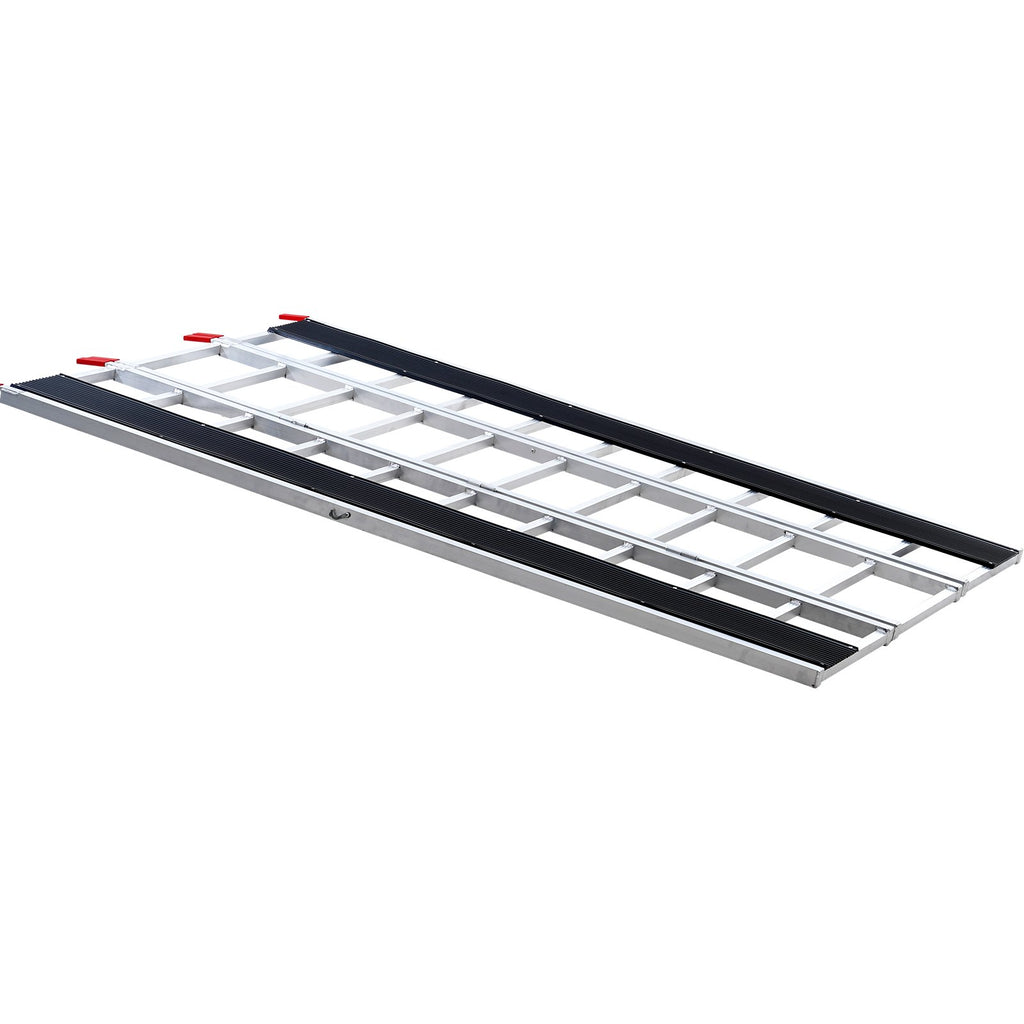 Tri-Fold Loading Ramp, 2160 x 1375 mm, Non-Slip Aluminum Trailer Ramp