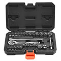 Set de chei tubulare, 27 piese, antrenor de 6,4 mm, set de chei tubulare și clichet, SAE și
