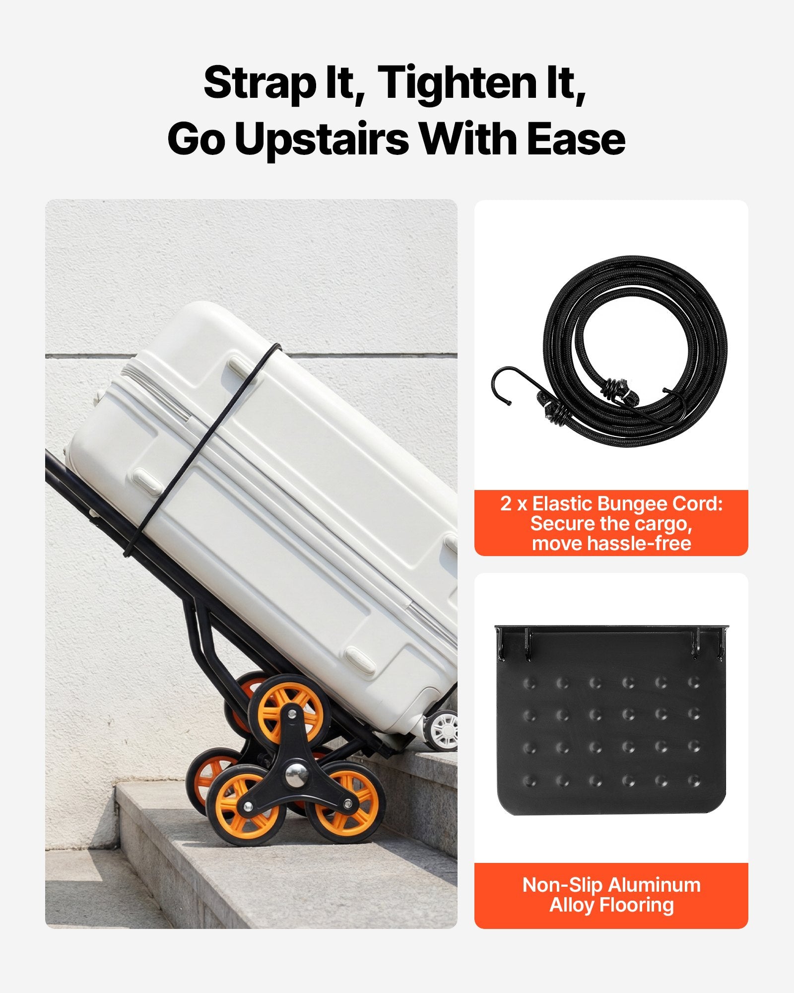 Stair Climbing Cart, 150 kg Stair-Climbing Capacity, Heavy-Duty