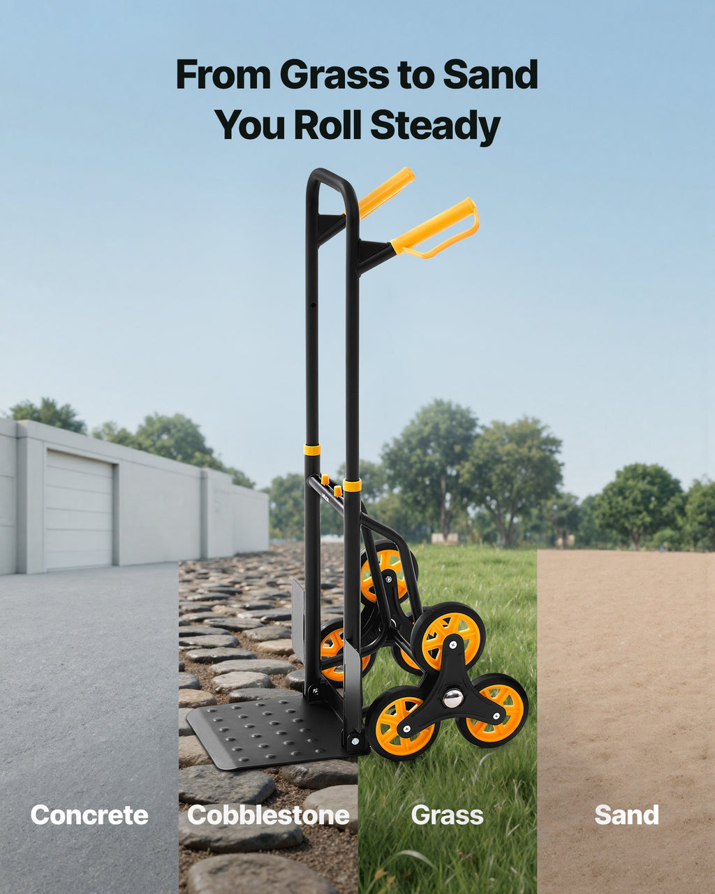 Stair Climbing Cart, 150 kg Stair-Climbing Capacity, Heavy-Duty