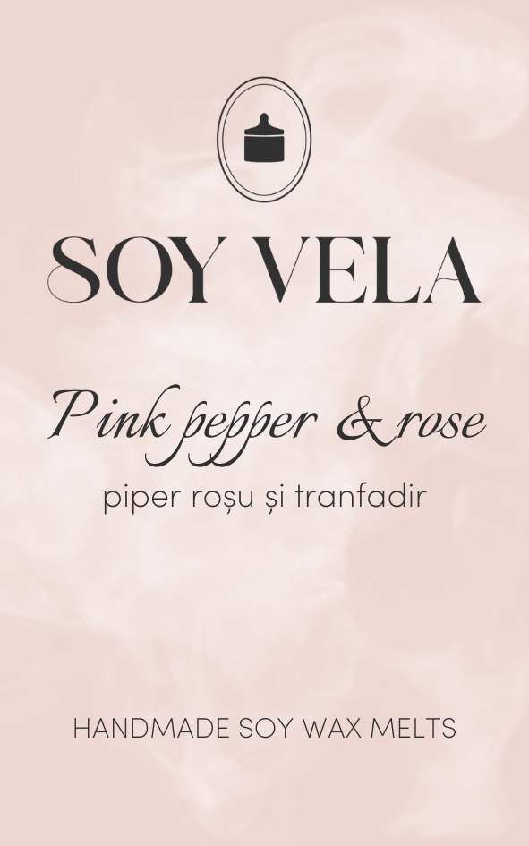 Ceară parfumată Pink pepper & rose SOY VELA