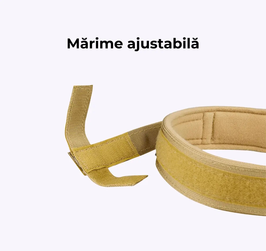Zgardă Tactică pentru câini cu Cataramă Metalică și Mâner, roz Petora