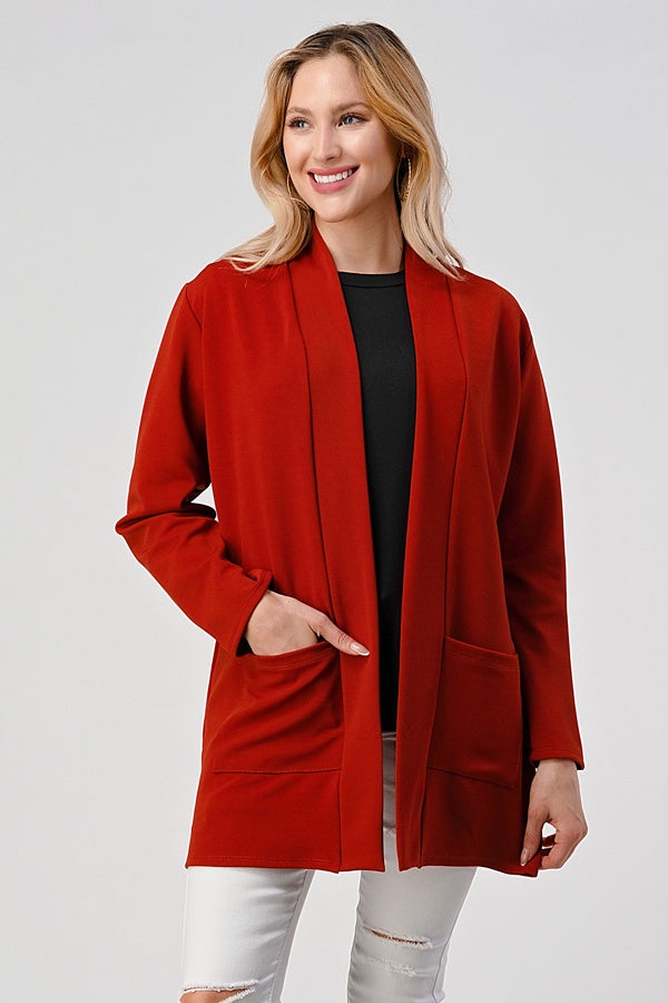 Light, Solid Cardigan with Front Pockets - Cart2u.ro